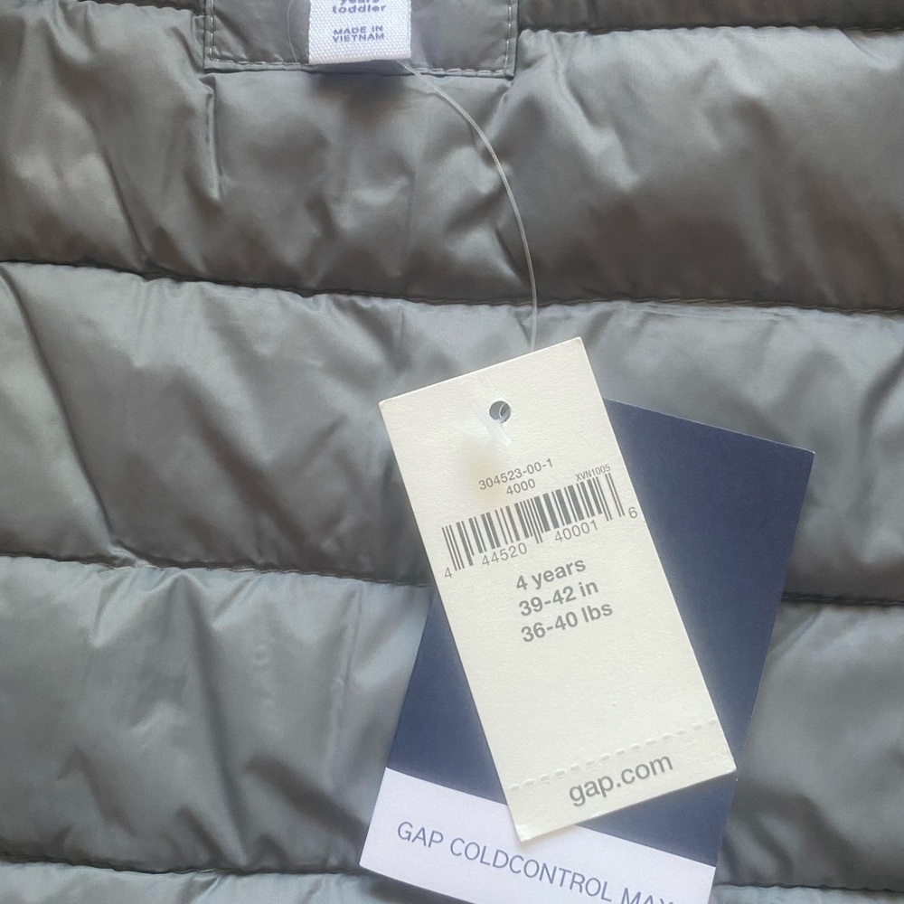 TODDLER size 4 gap cold control max grey coat unisex